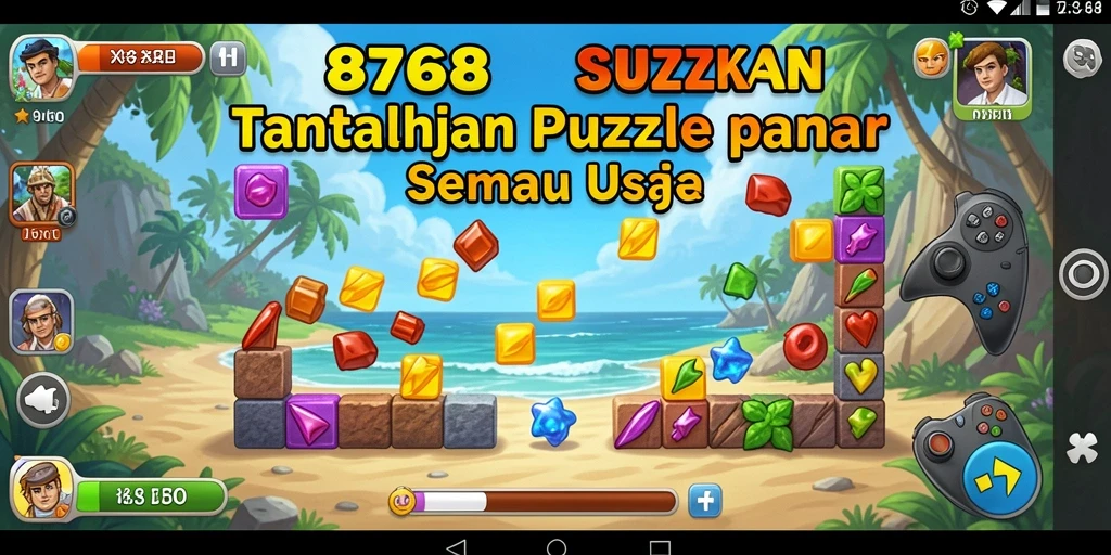 Gameplay seru dan menantang dari 8768 yang menguji logika.