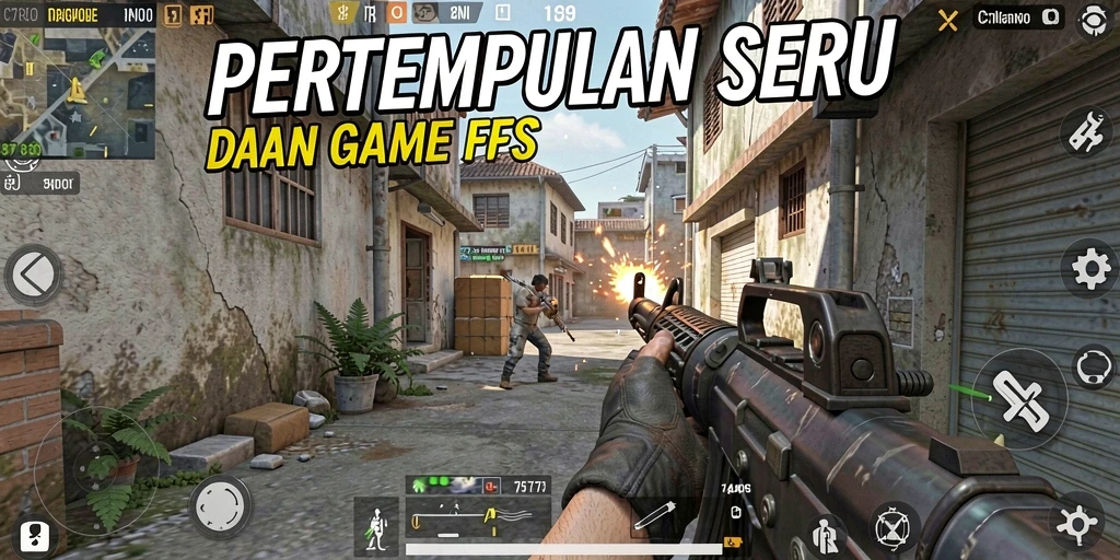 Screenshot utama C789 menampilkan aksi tembak-menembak intens.