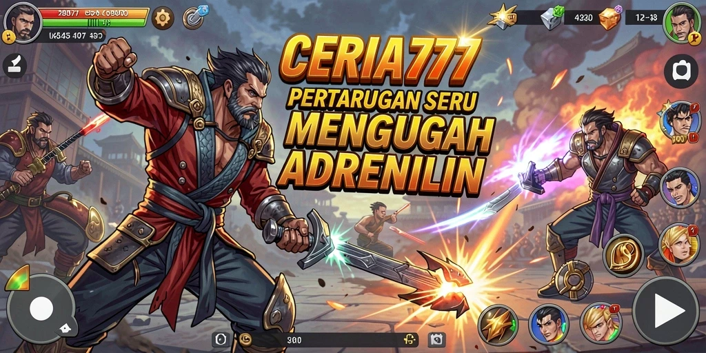 Tampilan grafik menakjubkan saat pertarungan dalam CERIA777.