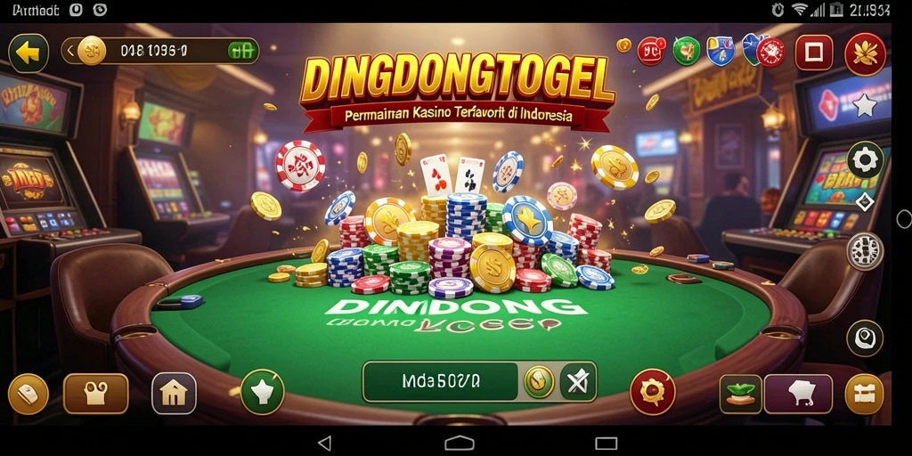 Tampilan screenshot utama DINGDONGTOGEL menampilkan gameplay Kasino yang menarik.