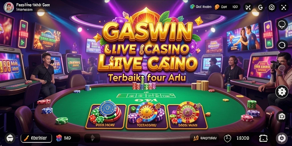 Tampilan menarik gameplay Live Casino di GASWIN.