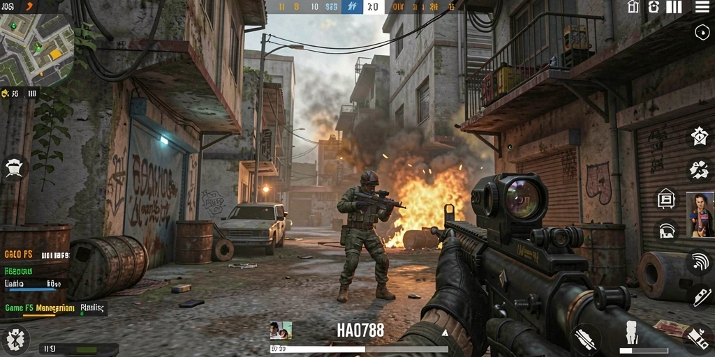 Tampilan gameplay menarik dari HAO788 dengan aksi tembak-menembak.