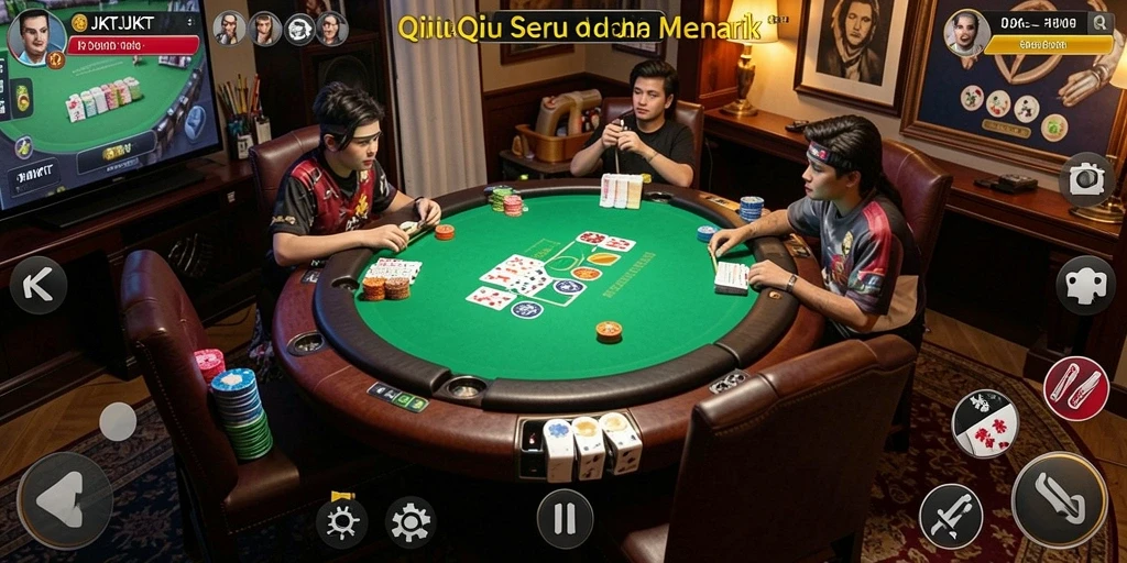 Tampilan screenshot gameplay QiuQiu JKTJKT yang mendebarkan.