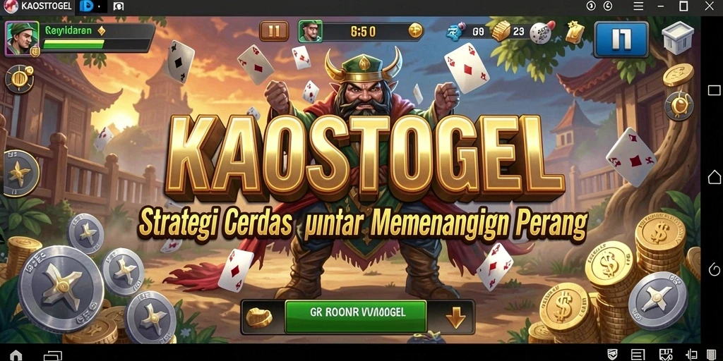 Tampilan gameplay KAOSTOGEL yang menegangkan dengan strategi cerdas.