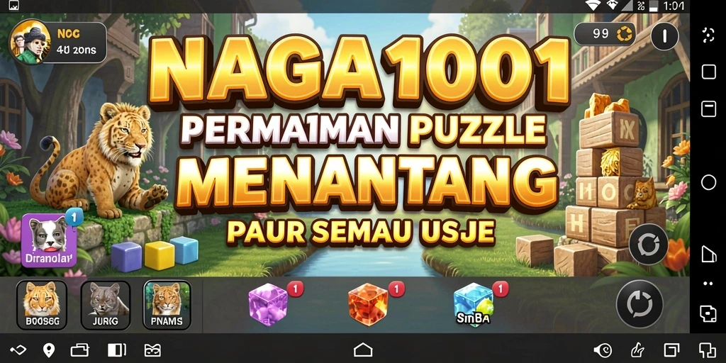 Tampilan gameplay NAGA1001 yang penuh warna dan menantang.