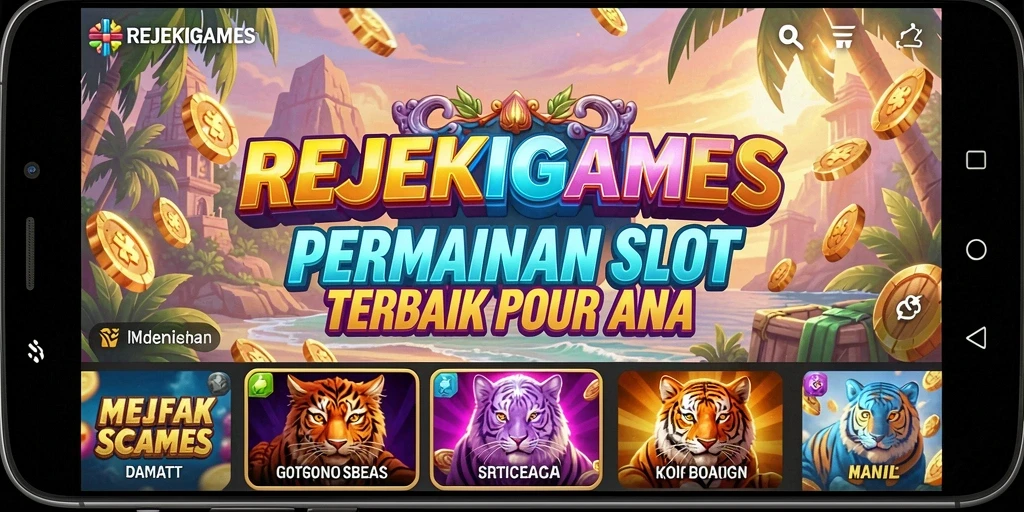 Screenshot dari gameplay menarik REJEKIGAMES yang menunjukkan mesin slot.