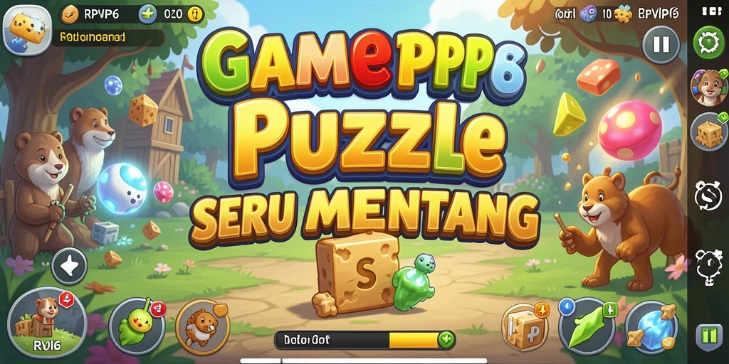 Screenshot utama RPVIP6 menampilkan gameplay Puzzle yang seru dan menantang.