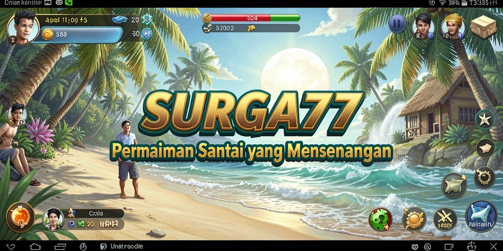 Tampilan menarik dari gameplay SURGA77 yang penuh warna.