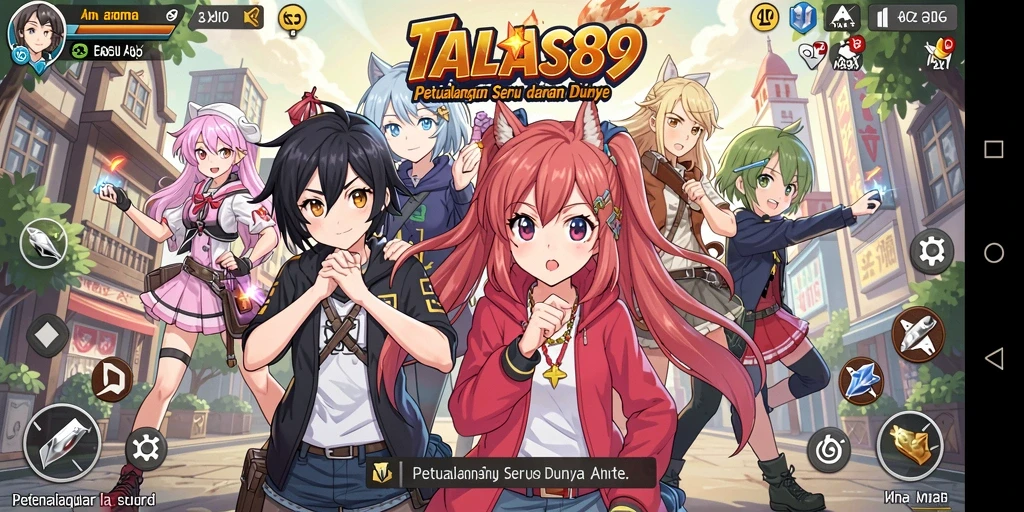 Tampilan gameplay TALAS89 yang seru dan penuh warna dari karakter Anime.